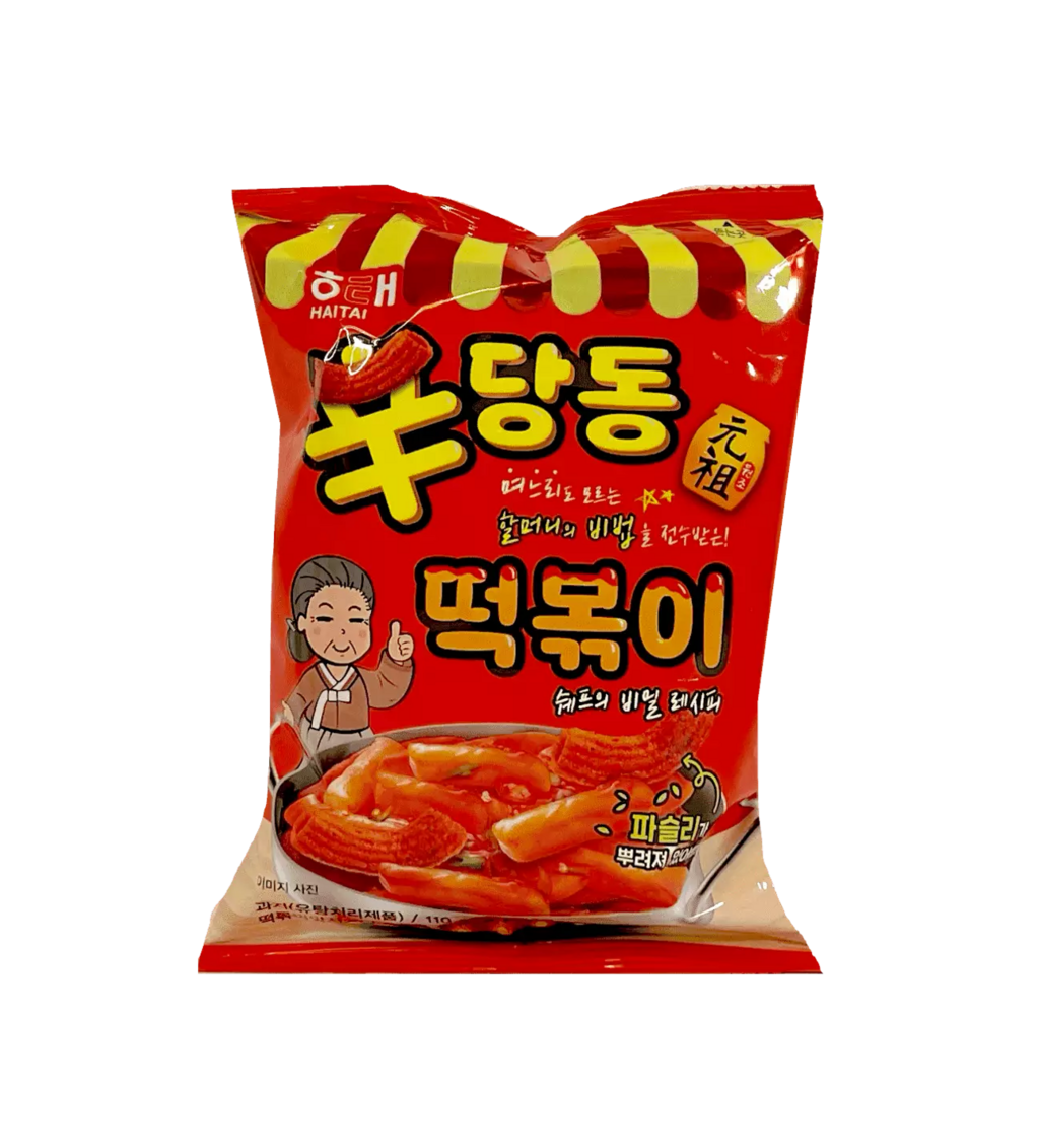 Snacks Cracker Söt/Stark Topokki 110g Haitan Korea