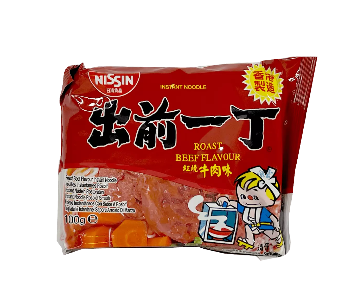 Instant Noodles Ramen With Roast Beef Flavour 100g Nissin Hong Kong