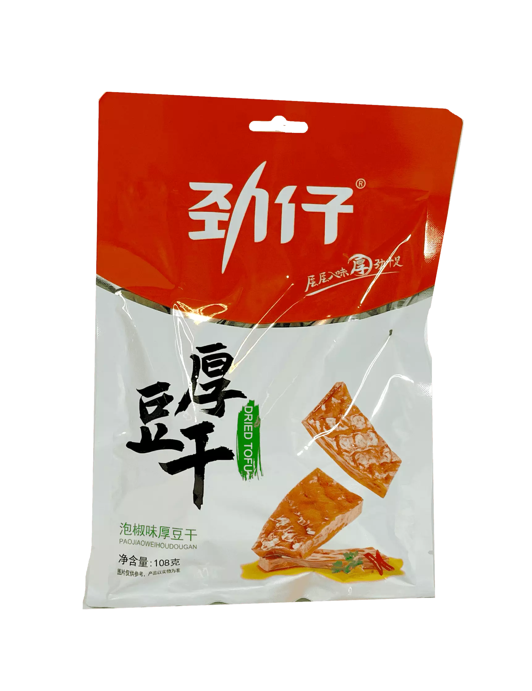 厚豆干 泡椒味 108g 劲仔 中国