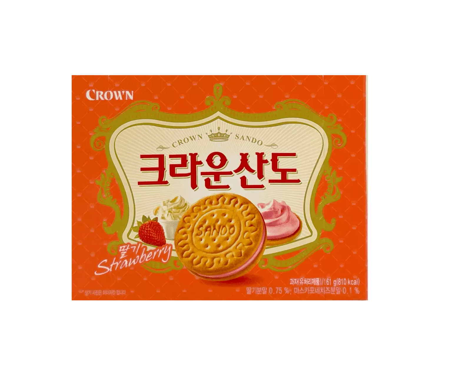 Kakor Jordgubbe Smak 161g Crown Korea