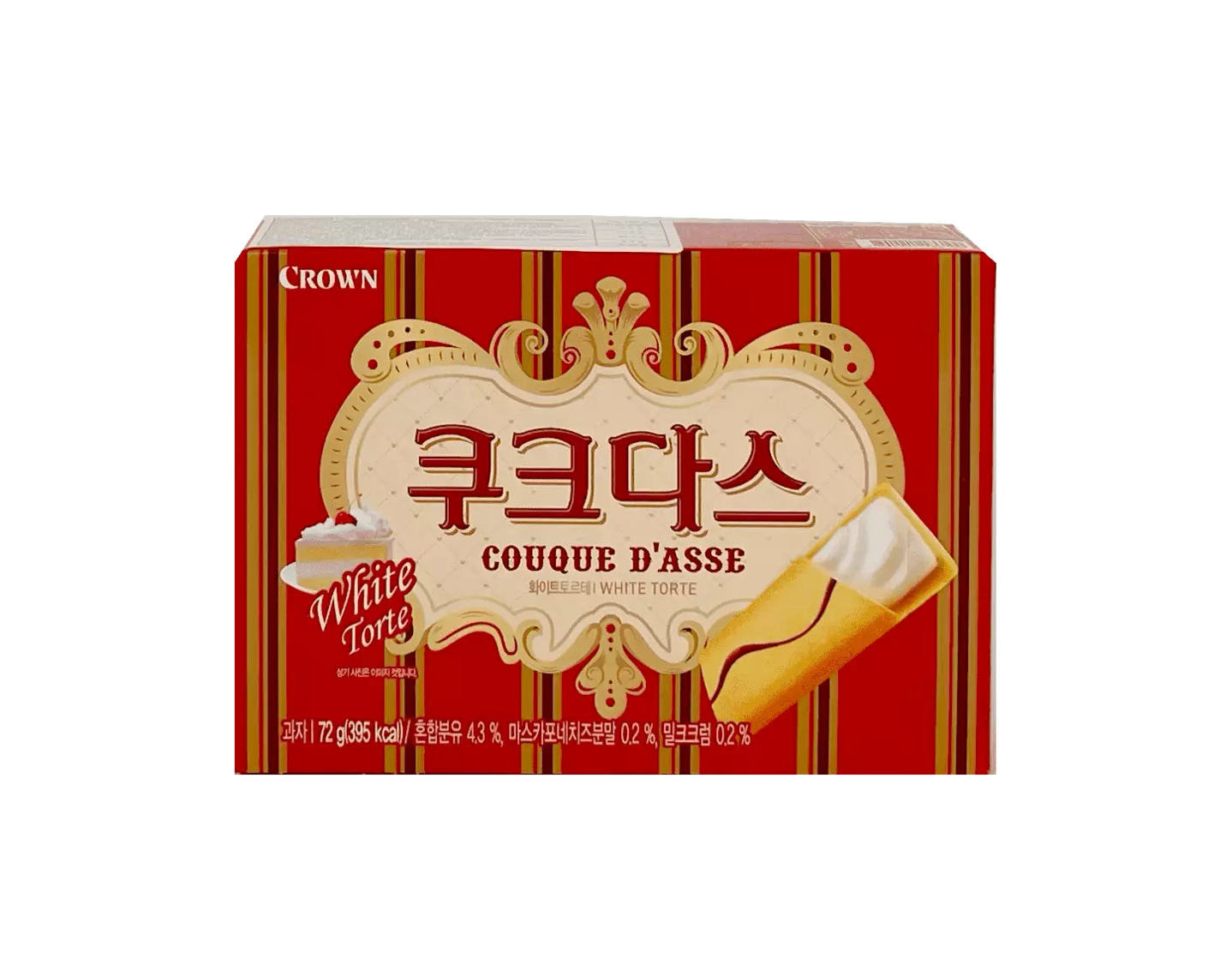 Kakor Vit Tårta Smak 72g Couque Dasse Crown Korea