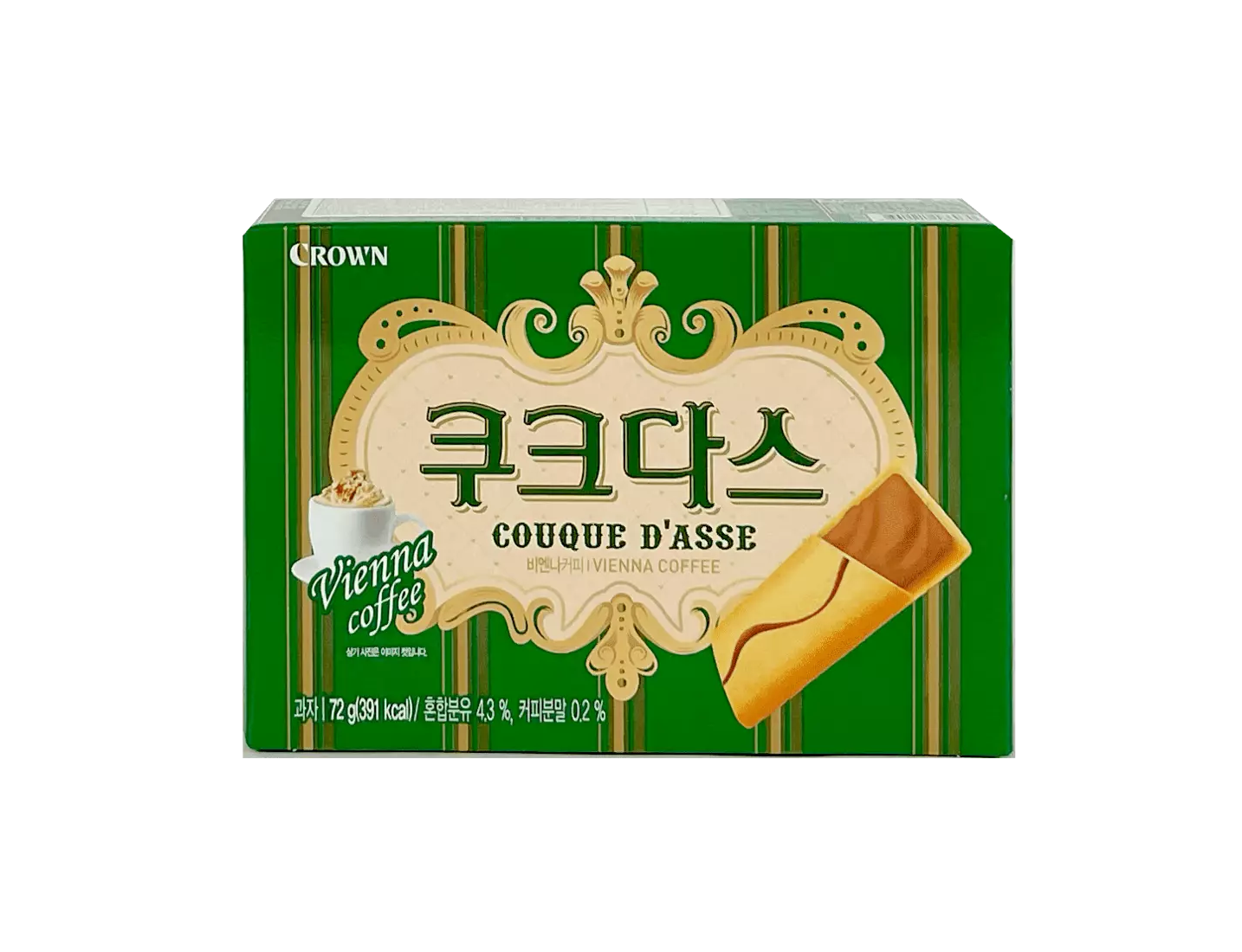 Kakor Med Vanilj/Kaffe Smak 72g Coque D´asse Crown Korea