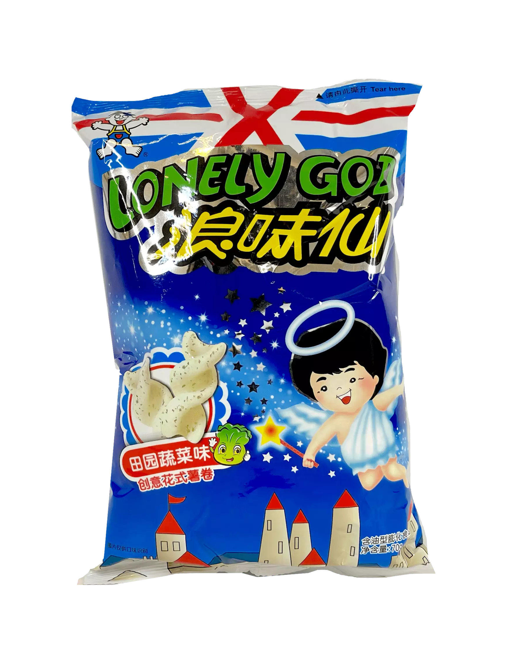 Snacks Med Grönsaker Smak 70g Lonely God Want Want Taiwan