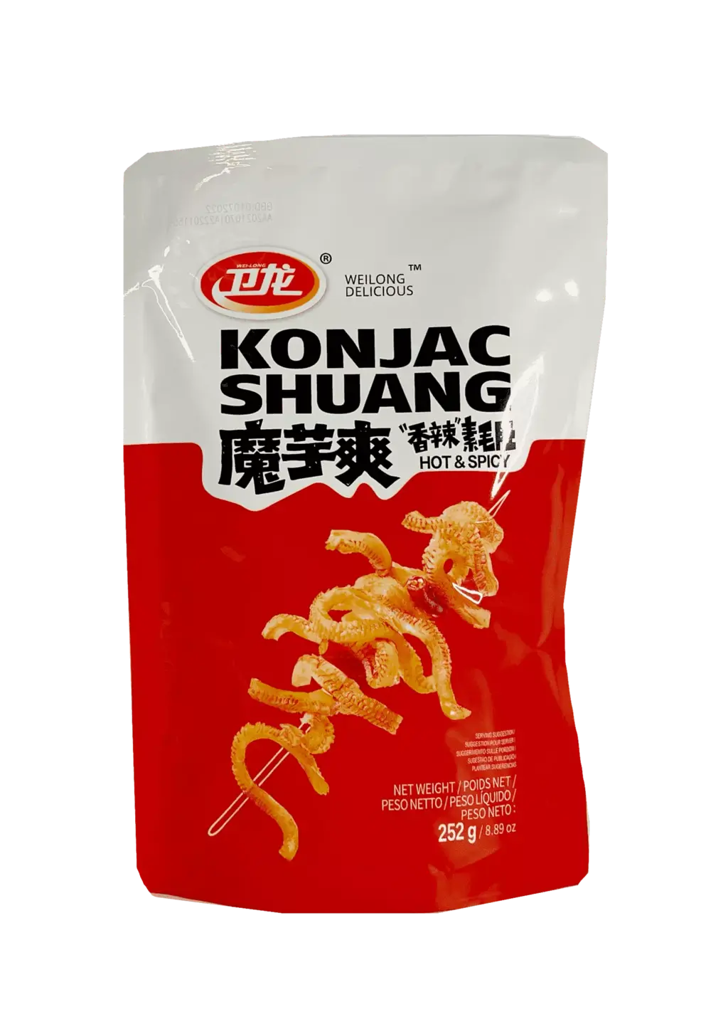 Konjac Snacks Hot / Spicy 252g MYS Wei Long China