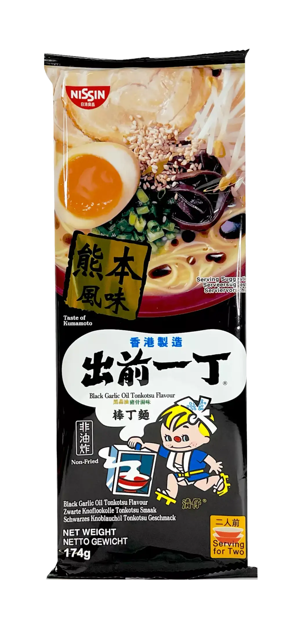 出前一丁 黑蒜油猪骨汤味 174g 日清 中国