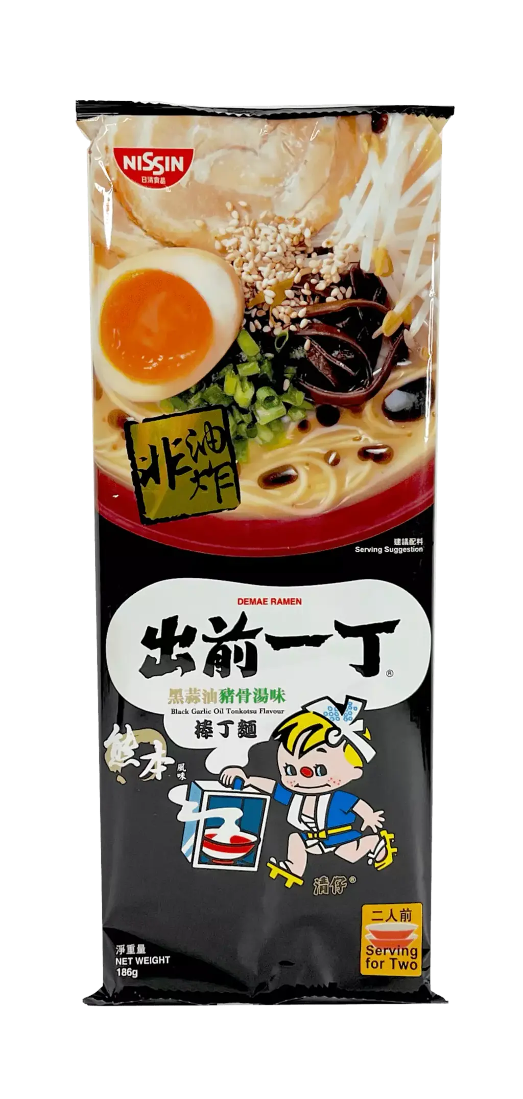 出前一丁 黑蒜油猪骨汤味 174g 日清 中国