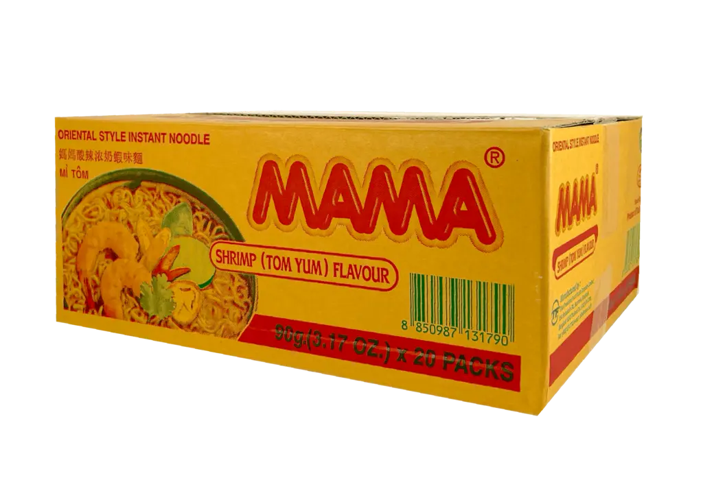 Instant noodles TomYum Shrimp Broth 90gx20pcs/Box Mama Thailand