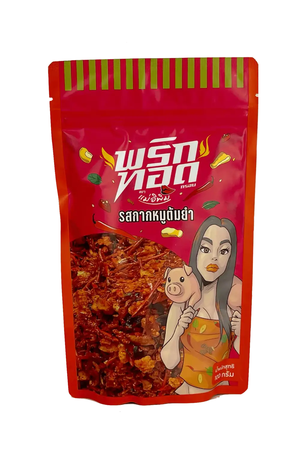 香脆辣椒小吃 酥炸猪皮/冬阴功风味 100g Mae E Pim 泰国