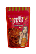 Krispigt Thai Chili Snacks Med Fläsk Skinn/Tom Yum Smak 100g Mae E Pim Thailand