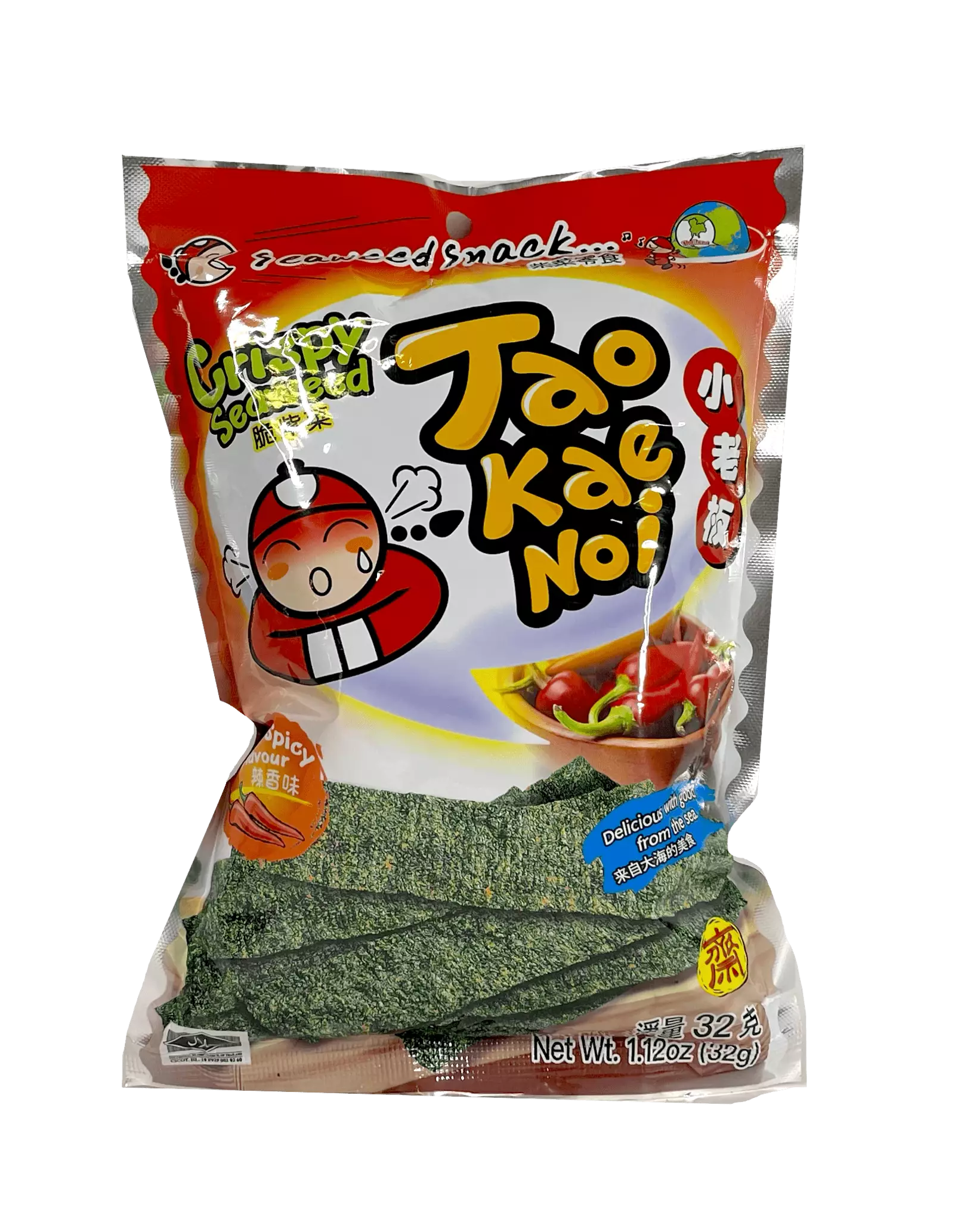 Snacks Seagrass Spicy Flavour 32g Taokaenoi Thailand