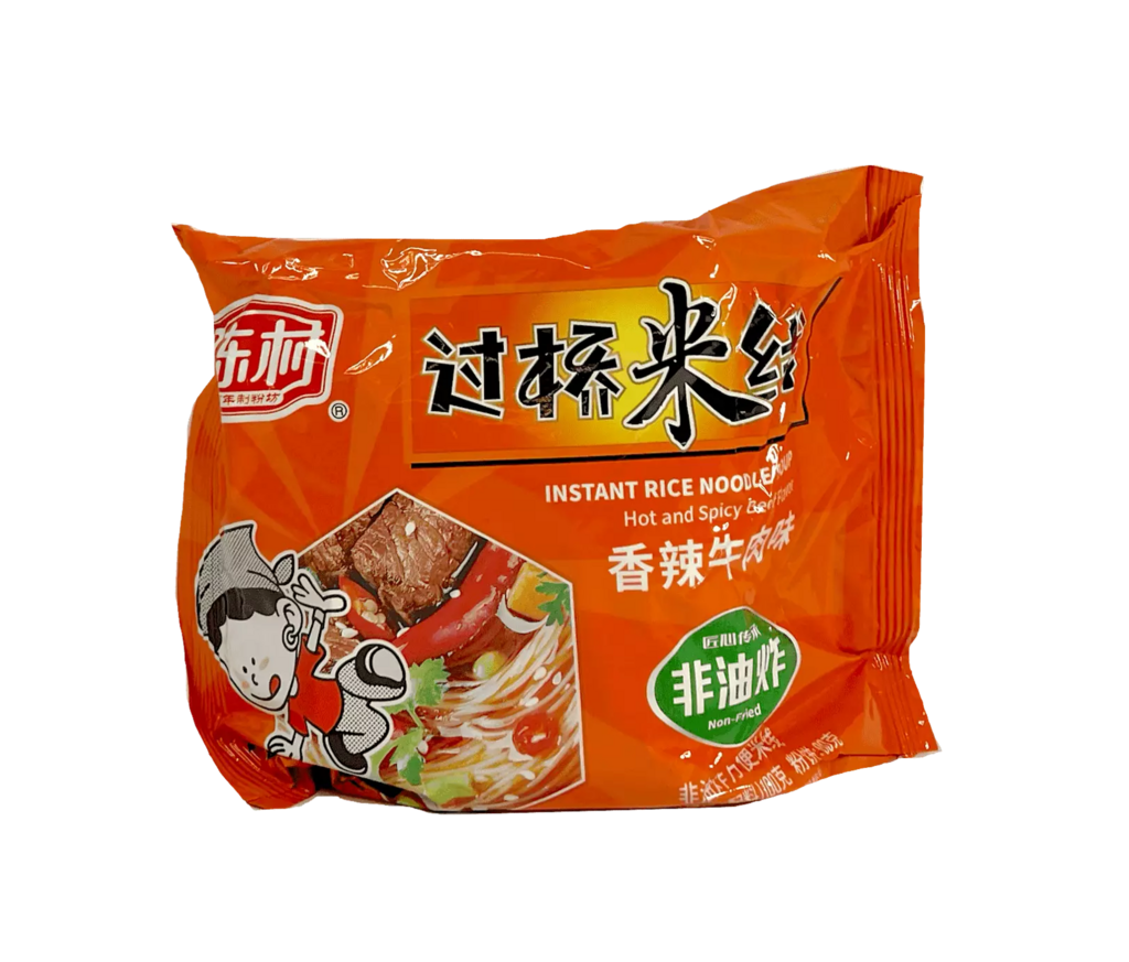 Instant Rice Noodles With Spicy/Beef Flavour 100g XLNR Chen Cun China