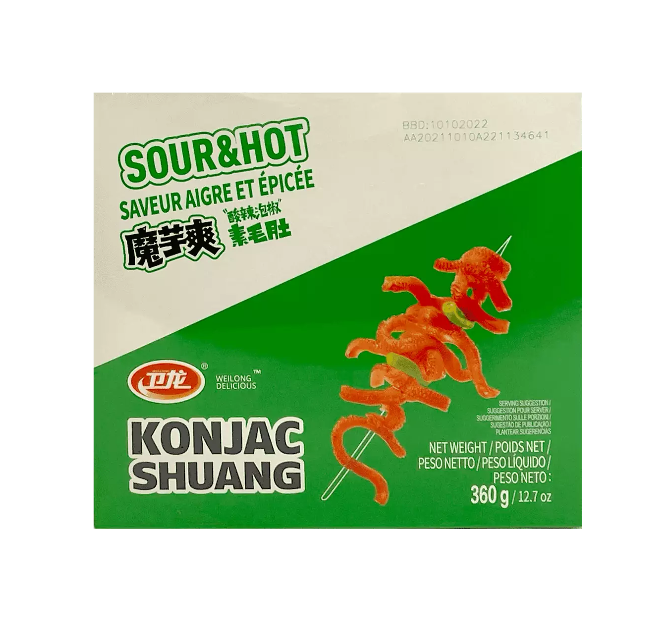 Konjac Snacks Sour / Strong 360g MYS Wei Long China