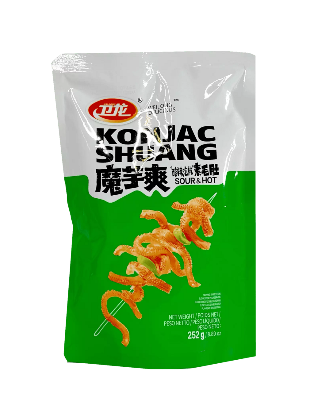 Konjac Snacks Sour / Strong 252g MYS Wei Long China