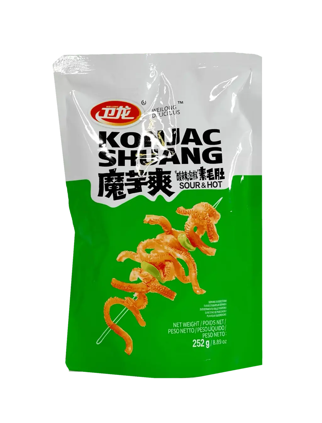 Konjac Snacks Sour / Strong 252g MYS Wei Long China