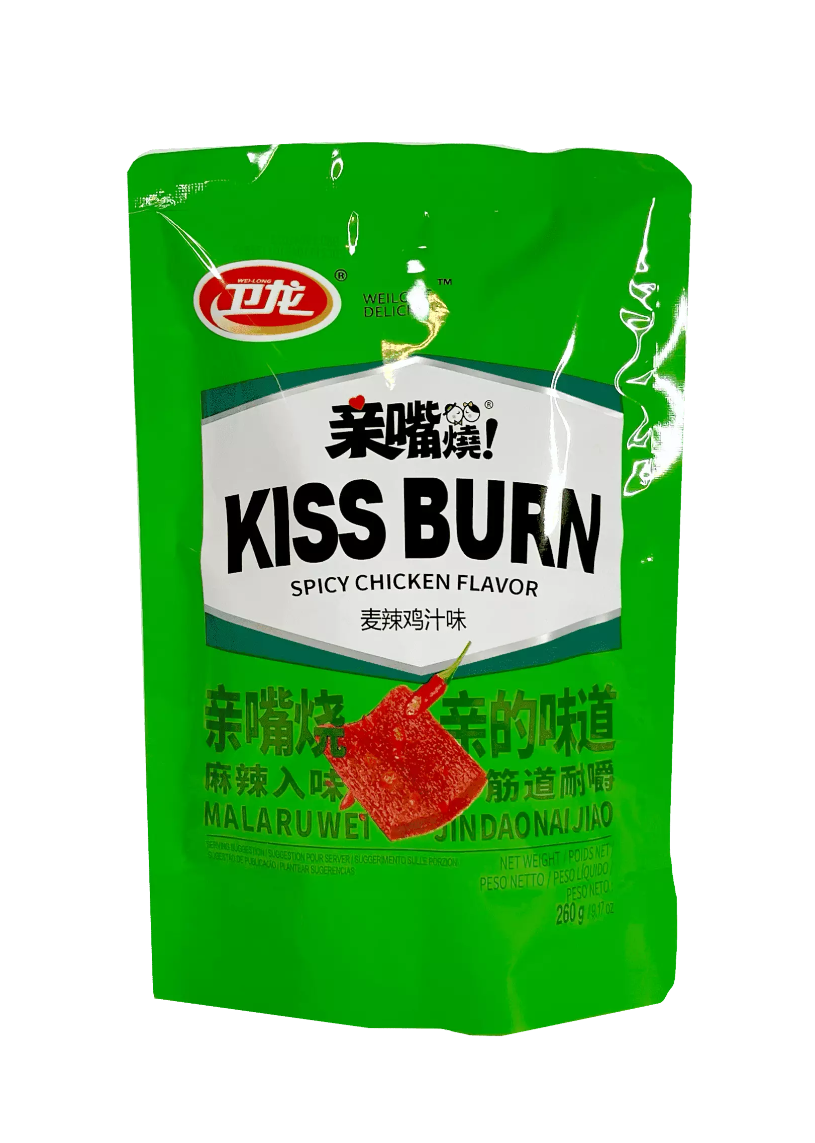 Kiss Burn Stark Kyckling Smak 260g CZSHSNRW Wei Long Kina