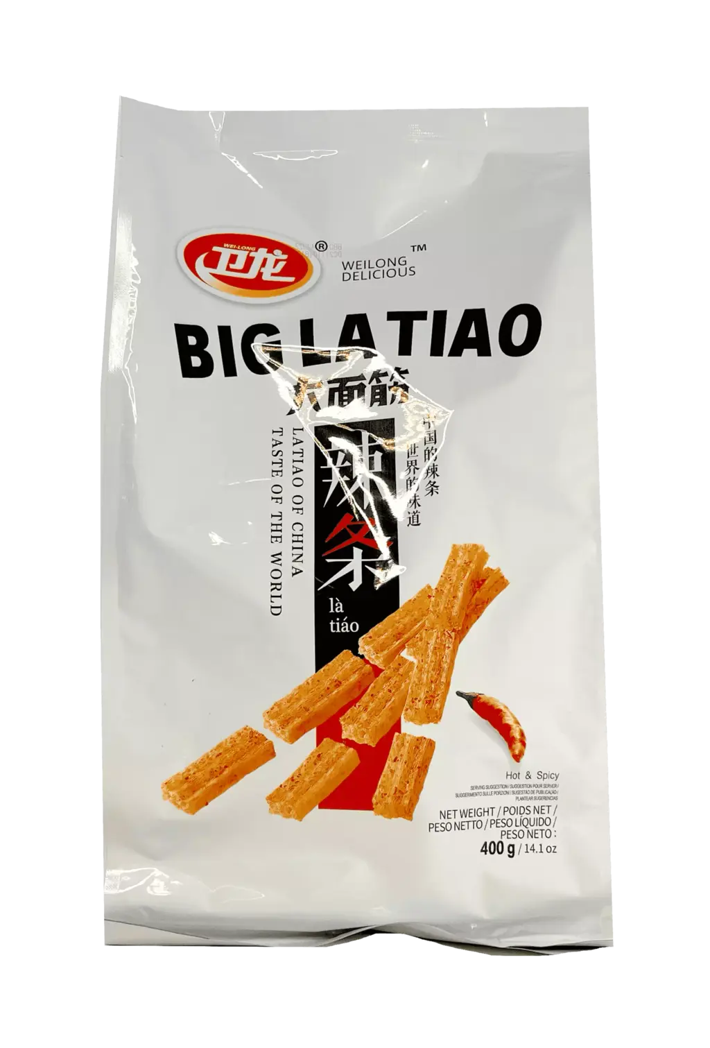 Gluten Snacks Spicy Strips 400g DMJ Wei Long China