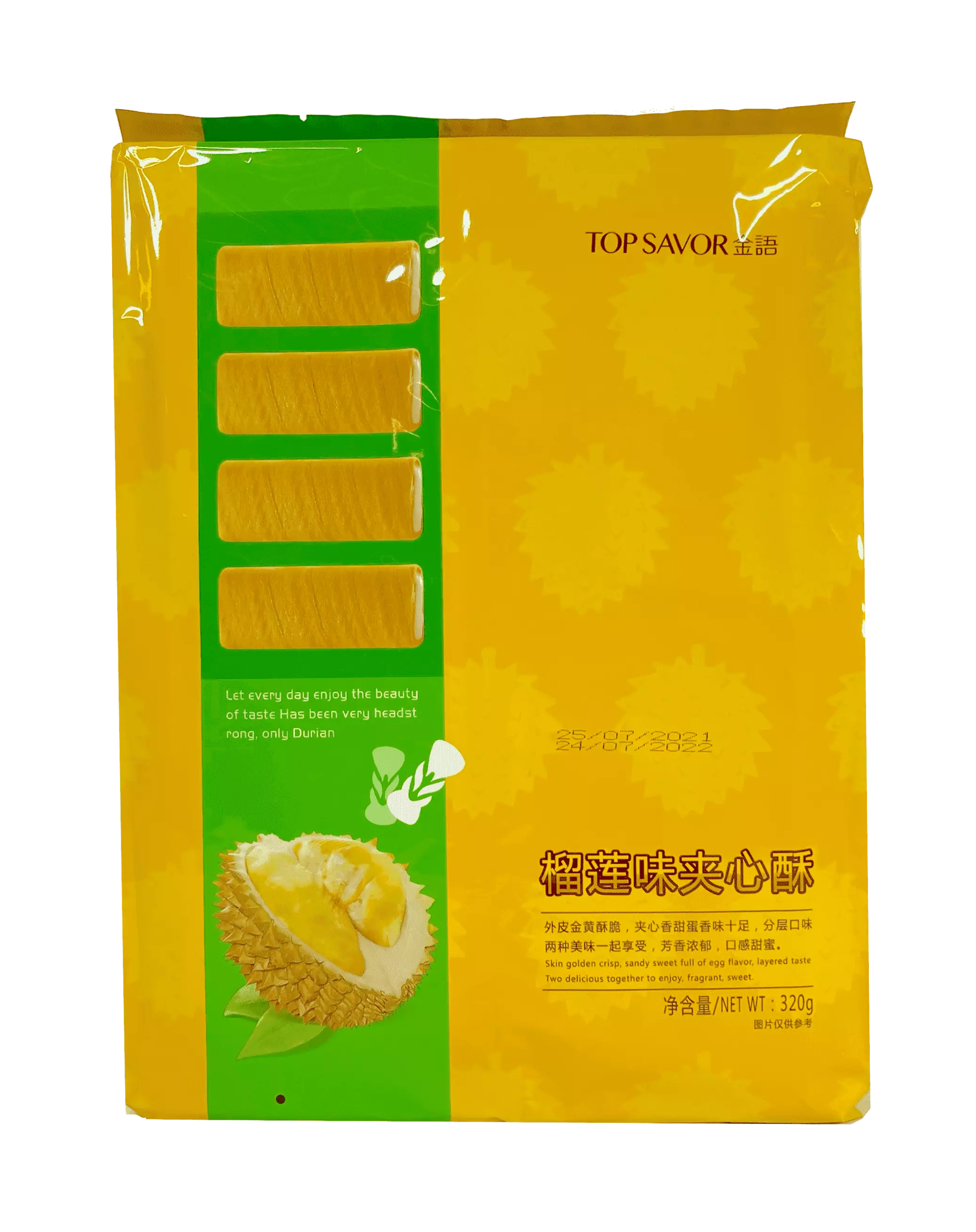 Kex Med Durian Smak 320g JinYu Kina