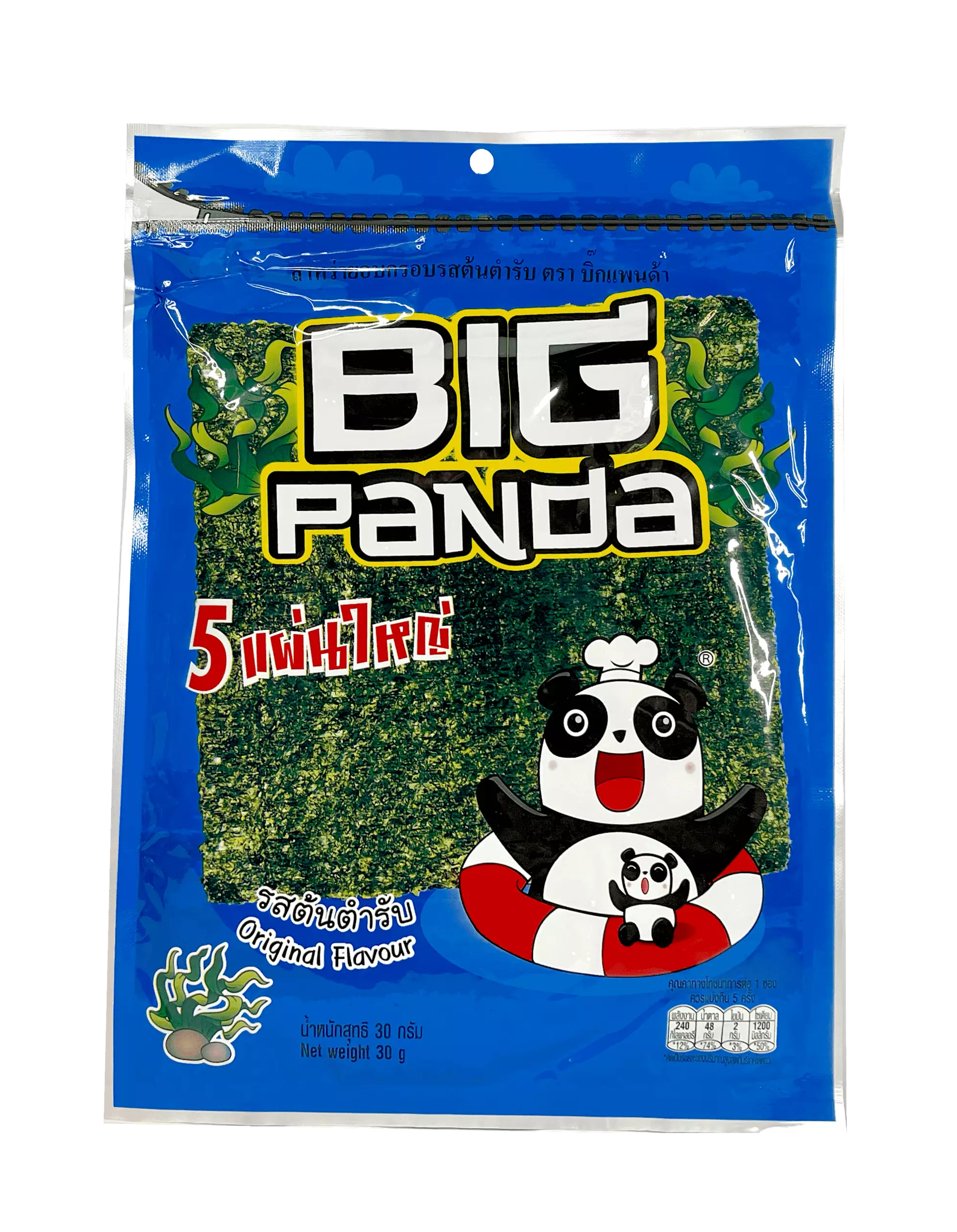 Krispigt Sjögräs Med Original Smak 30g Big Panda Thailand