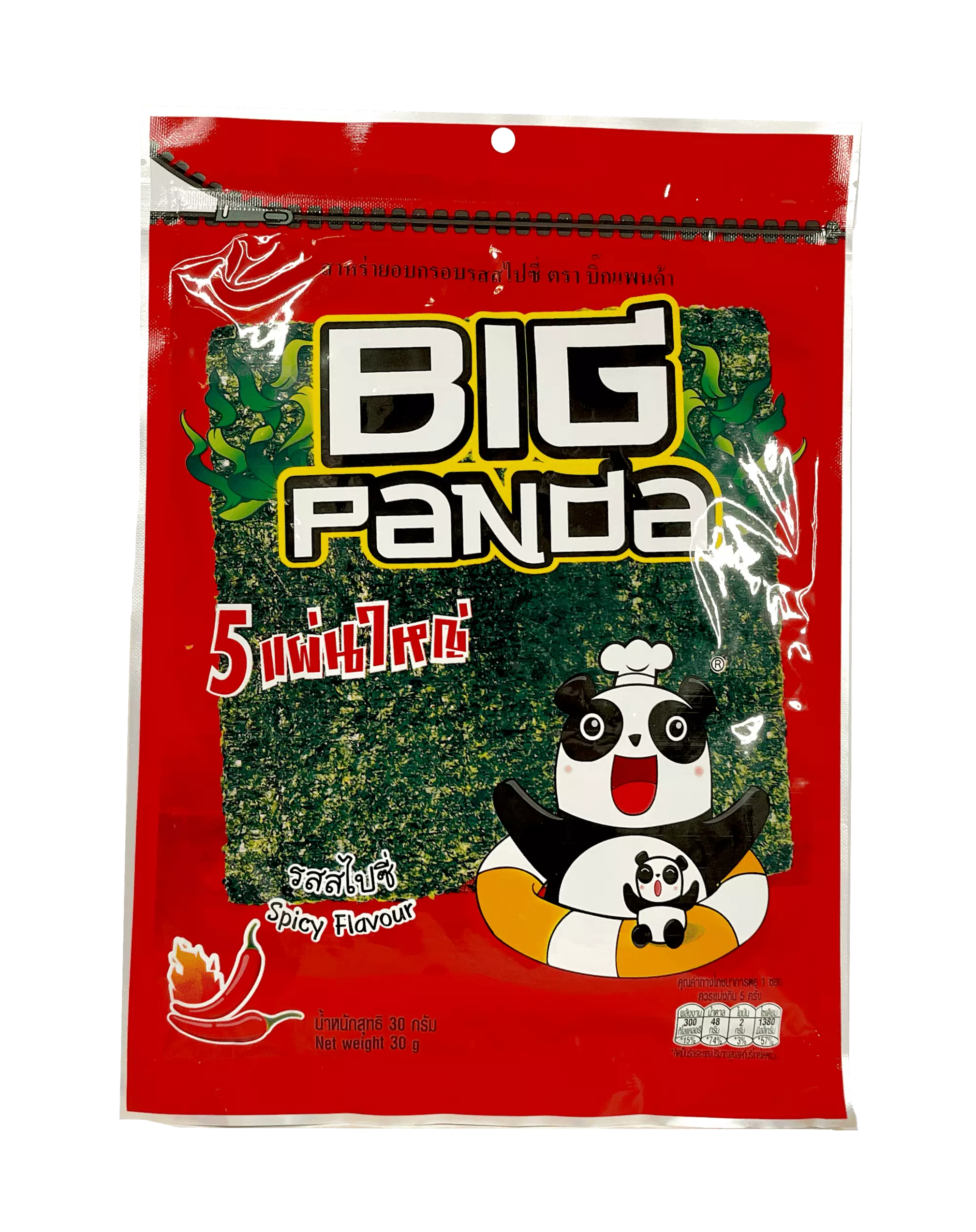 Krispigt Sjögräs Med Stark Smak 30g Big Panda Thailand
