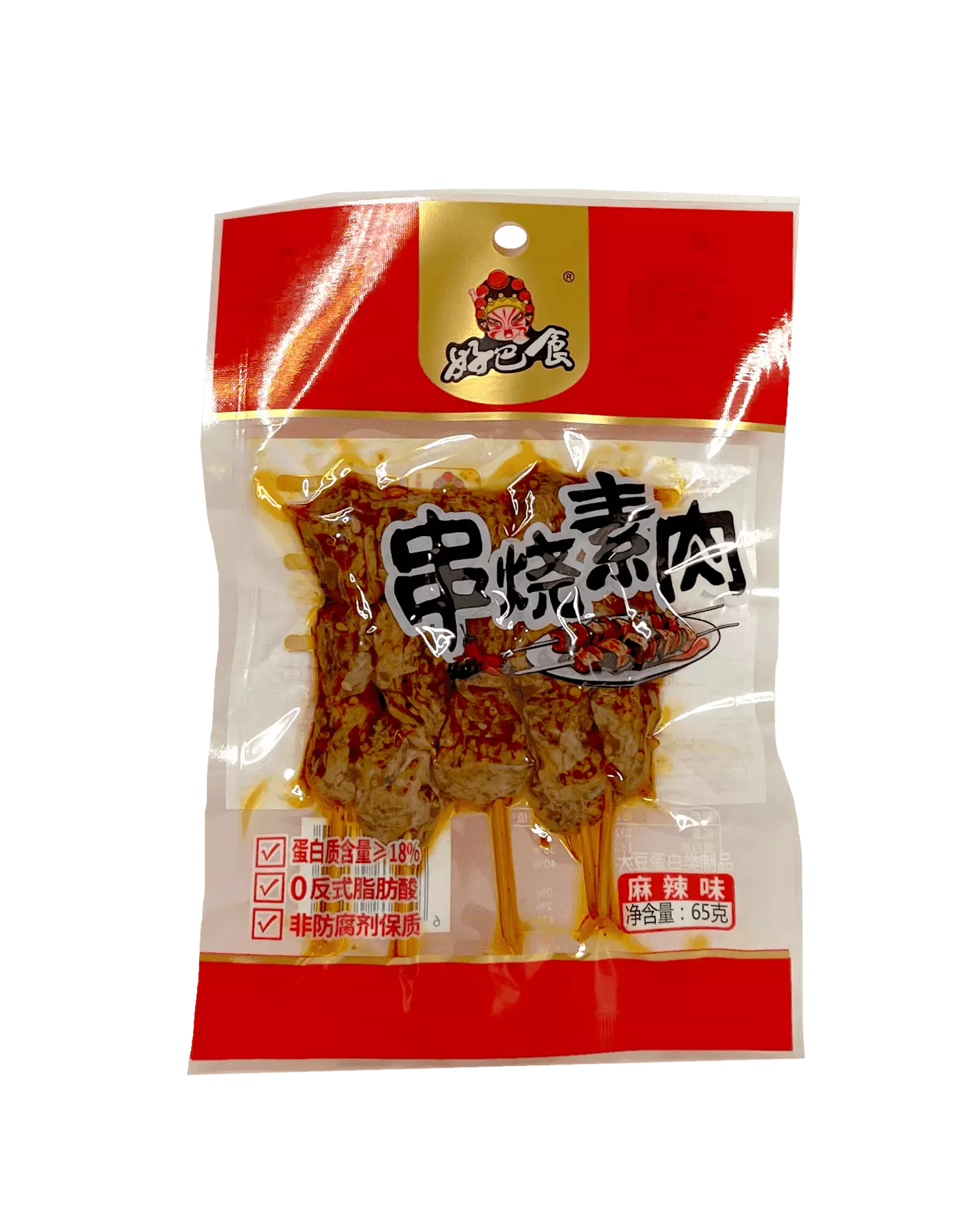 串烧素肉 麻辣风味 65g 好巴食 中国