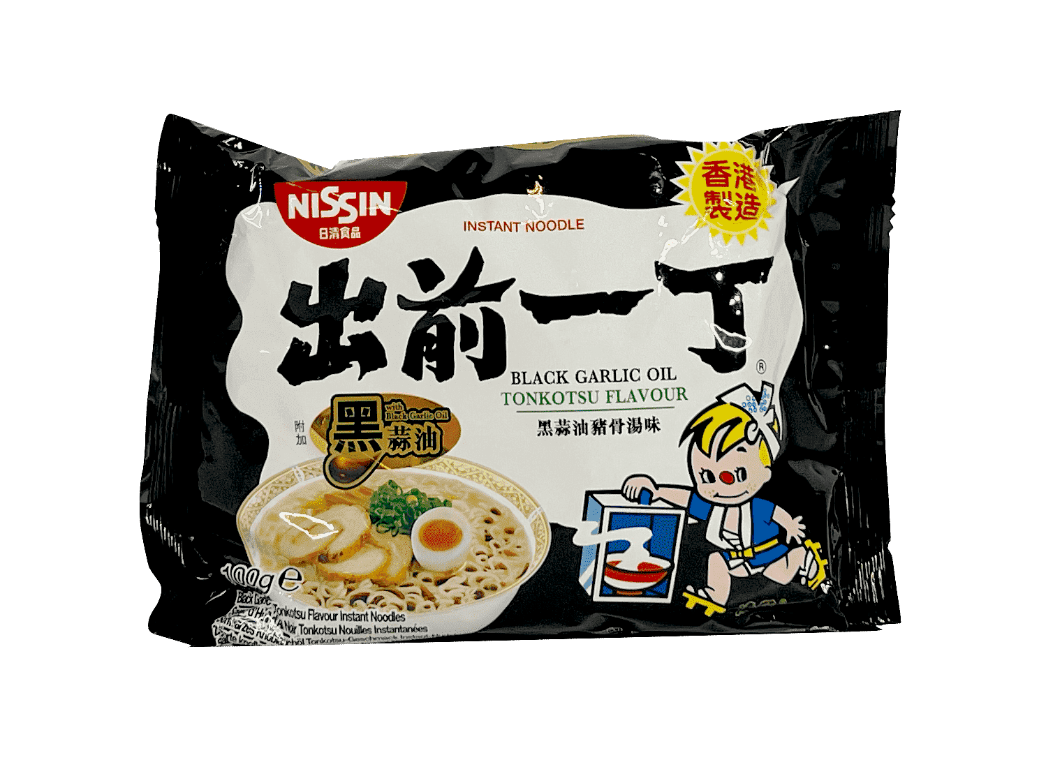 Instant Noodles With Black Garlic Oil Tonkotsu Flavour 100g Nissin Hong Kong