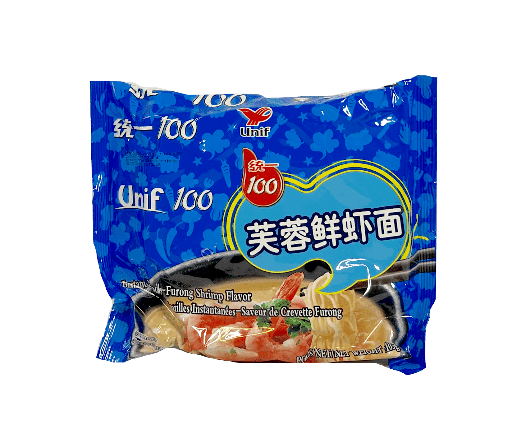 Shrimp Noodles With Shrimp Flavour 103g Unif 100 China