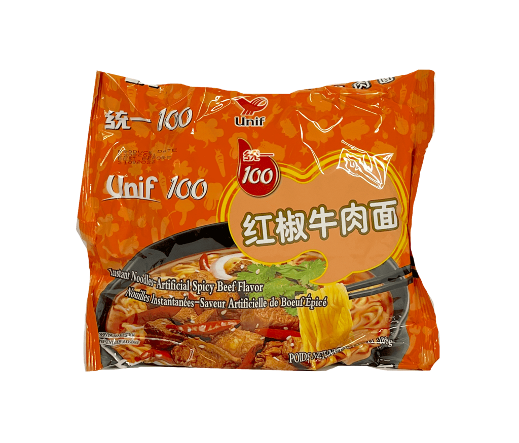 Instant Noodles With Spicy Beef Flavour 108g Unif 100 China