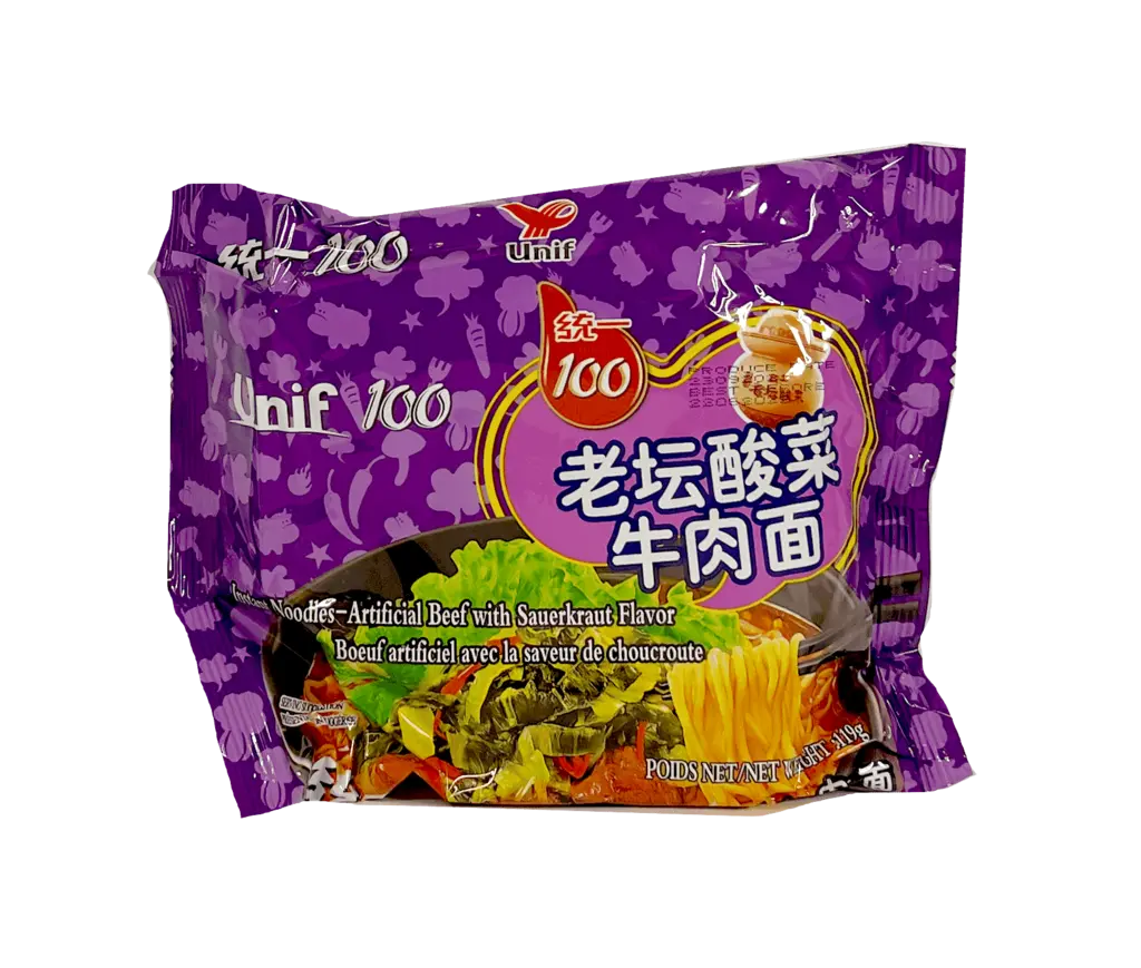 老坛酸菜牛肉面 119g 统一 Unif 100 中国