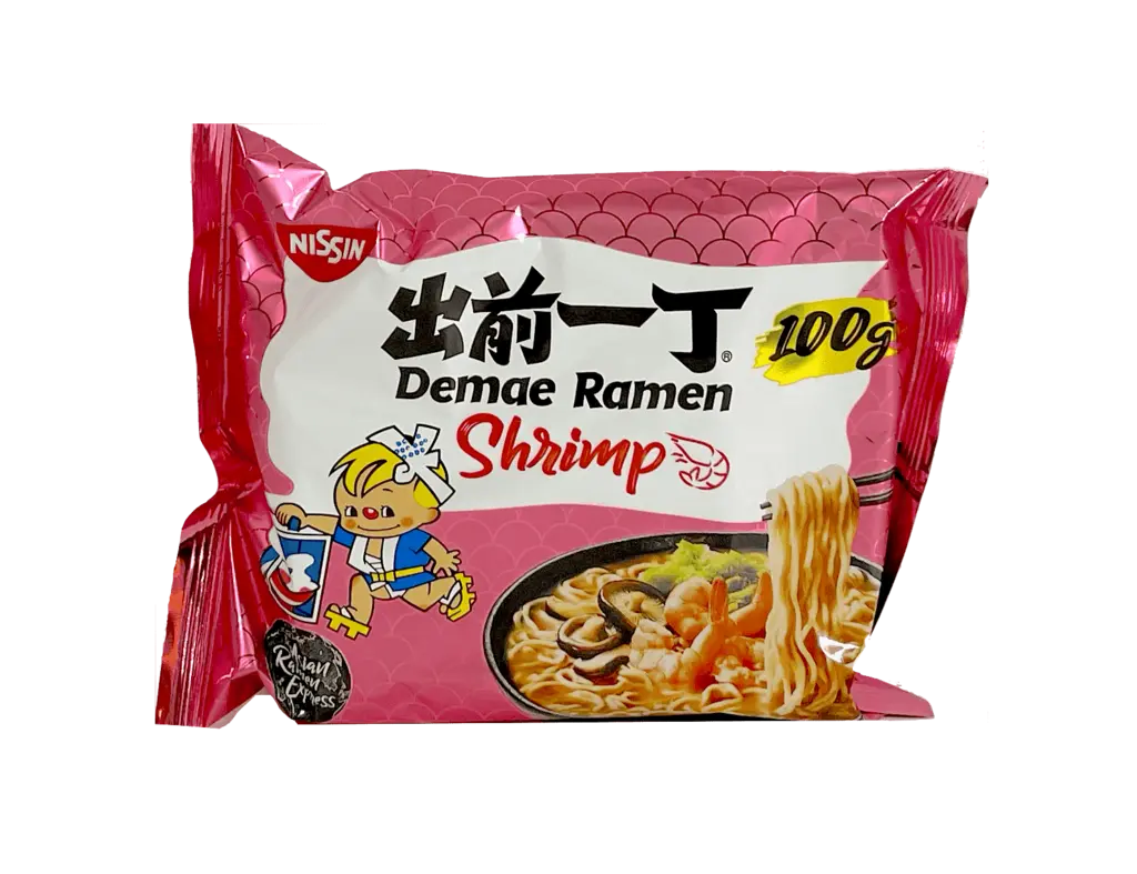 Instant Noodles Shrimp Flavor 100g Nissin Japan
