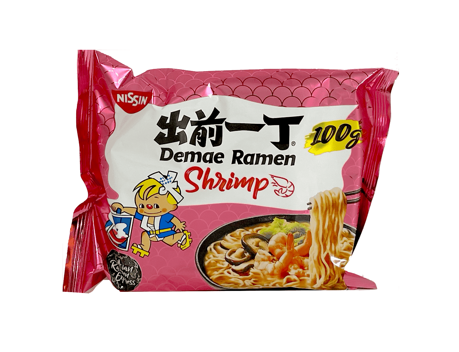 Instant Noodles Shrimp Flavor 100g Nissin