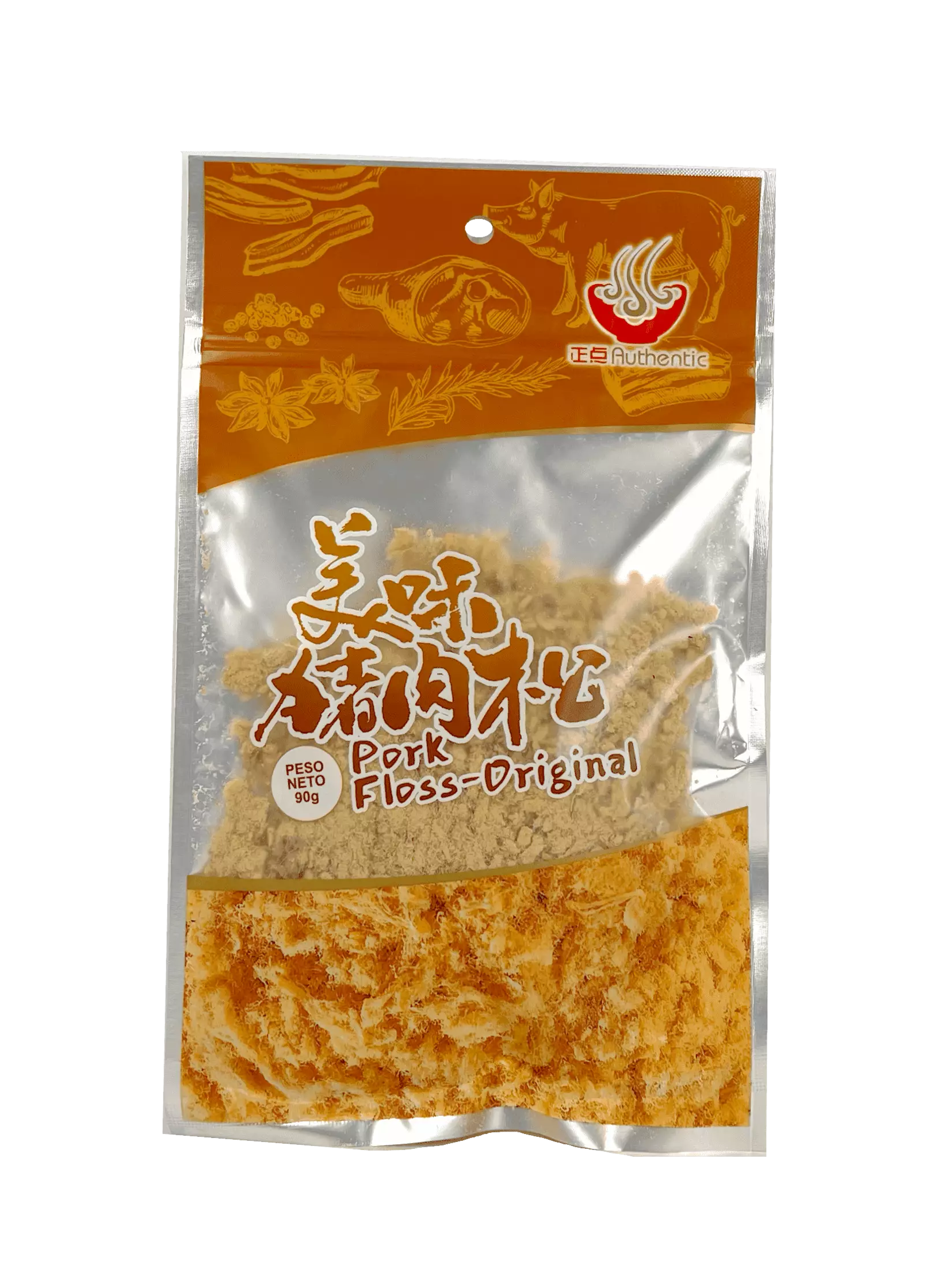 Snacks Flossy Fläsk 90g Meng Fu Spanien