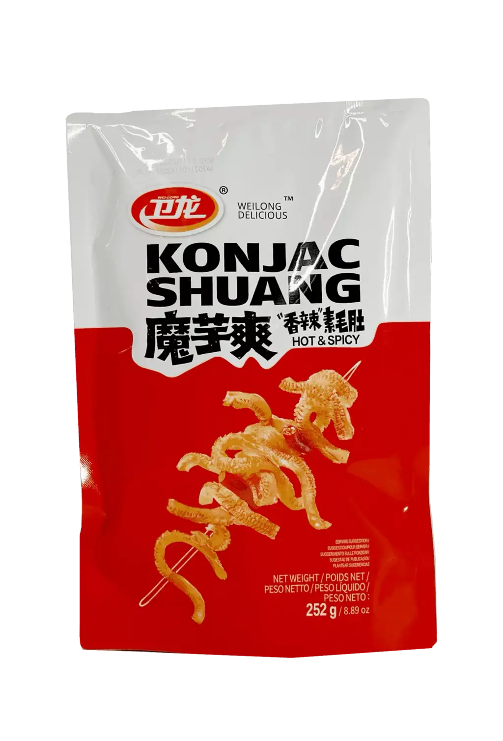 Konjac Snacks Hot / Spicy 252g MYS Wei Long China