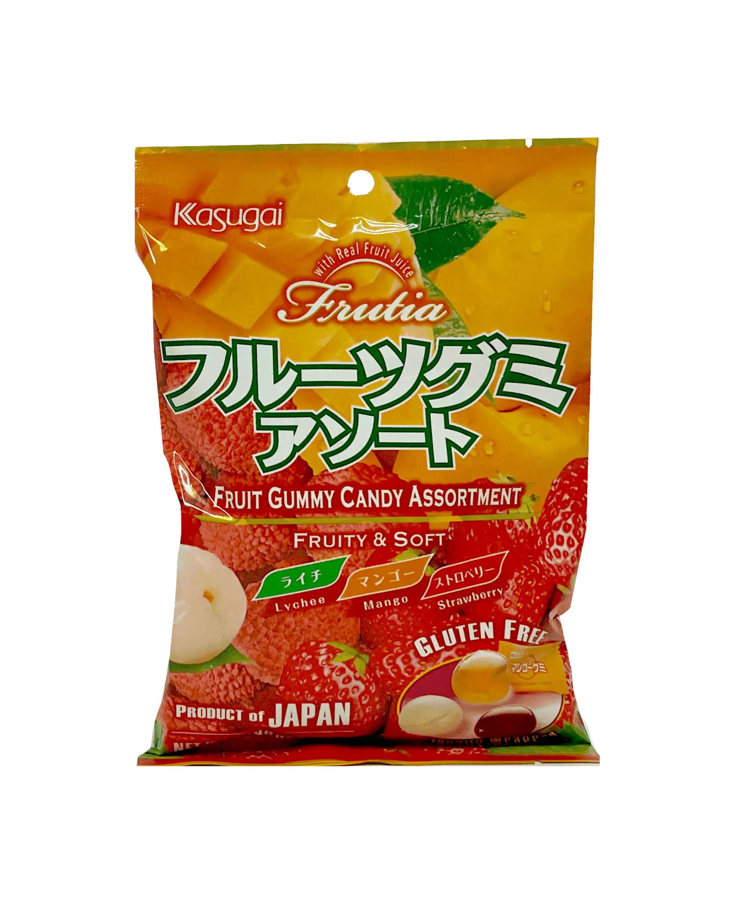Bäst Före: 2022.10.08 Gummy Med Tropisk Frukt Mix Smak 102g Kasugai Japan