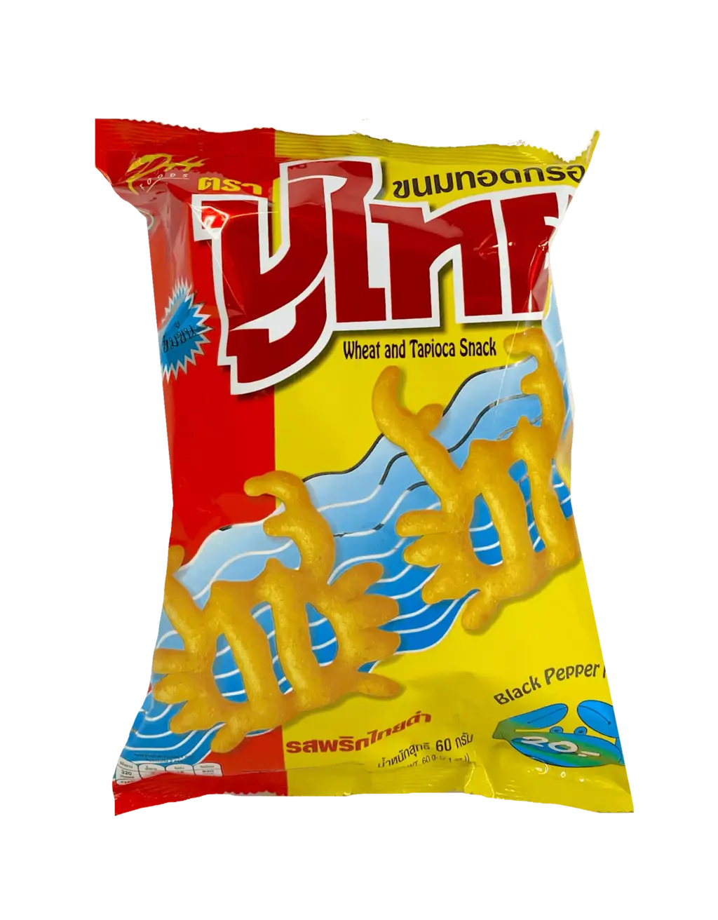 Krispig Snacks Med Svart Pepper Smak 55g Puthai Thailand