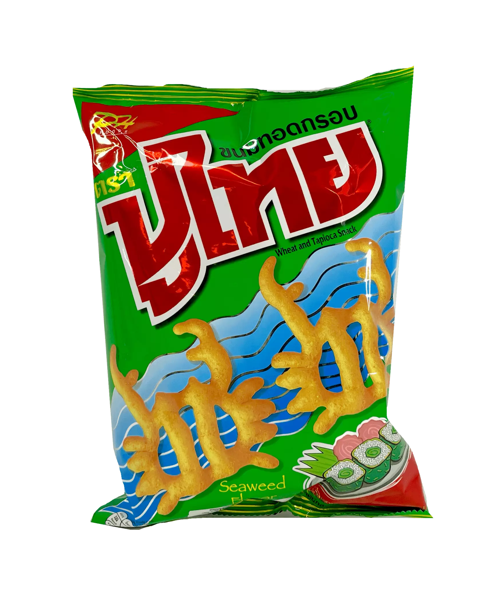 Krispig Snacks Med Sjögräs Smak 60g Puthai Thailand