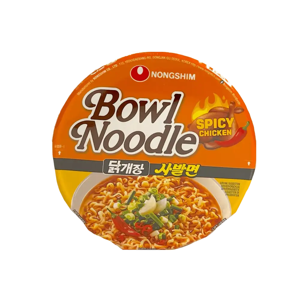 Snabbnudlar Bowl Med Stark Kyckling Smak 100g Nongshim Korea