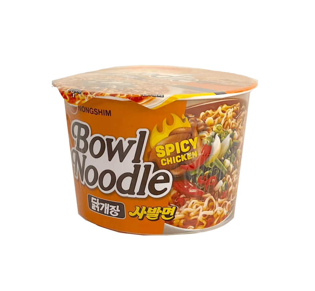 Snabbnudlar Bowl Med Stark Kyckling Smak 100g Nongshim Korea