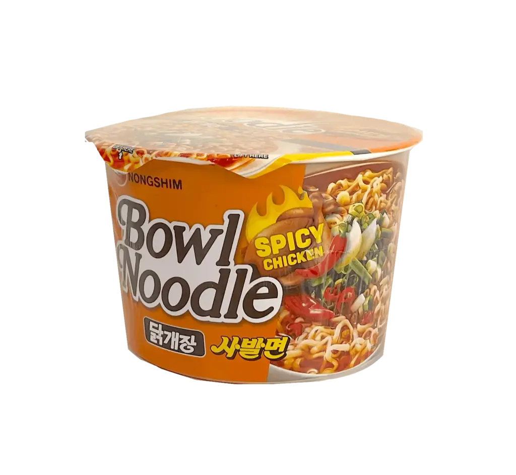 Snabbnudlar Bowl Med Stark Kyckling Smak 100g Nongshim Korea