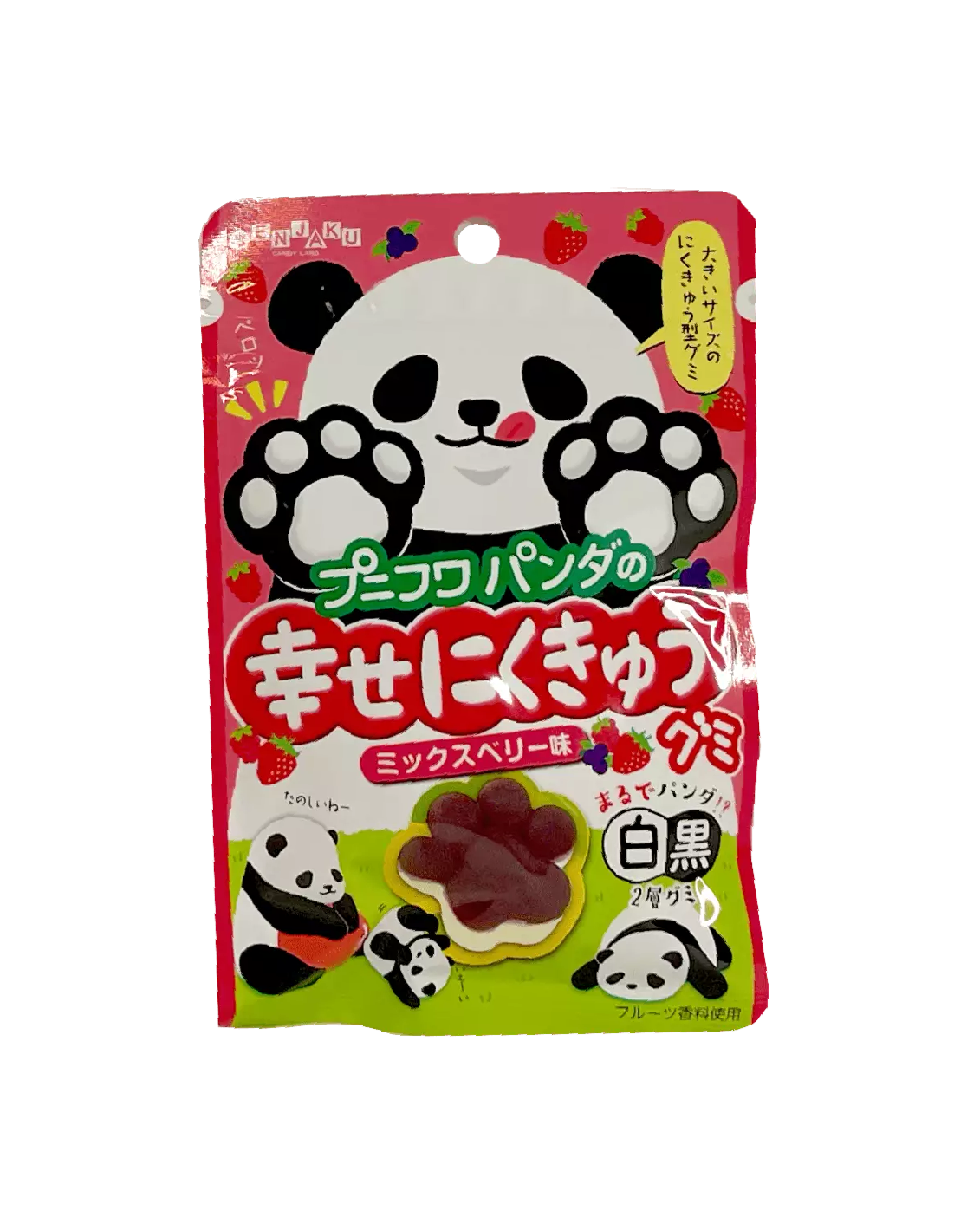 Puni Fuwa Panda Nikukyu Gummy Mix Bär Smak 32g Senjaku Japan