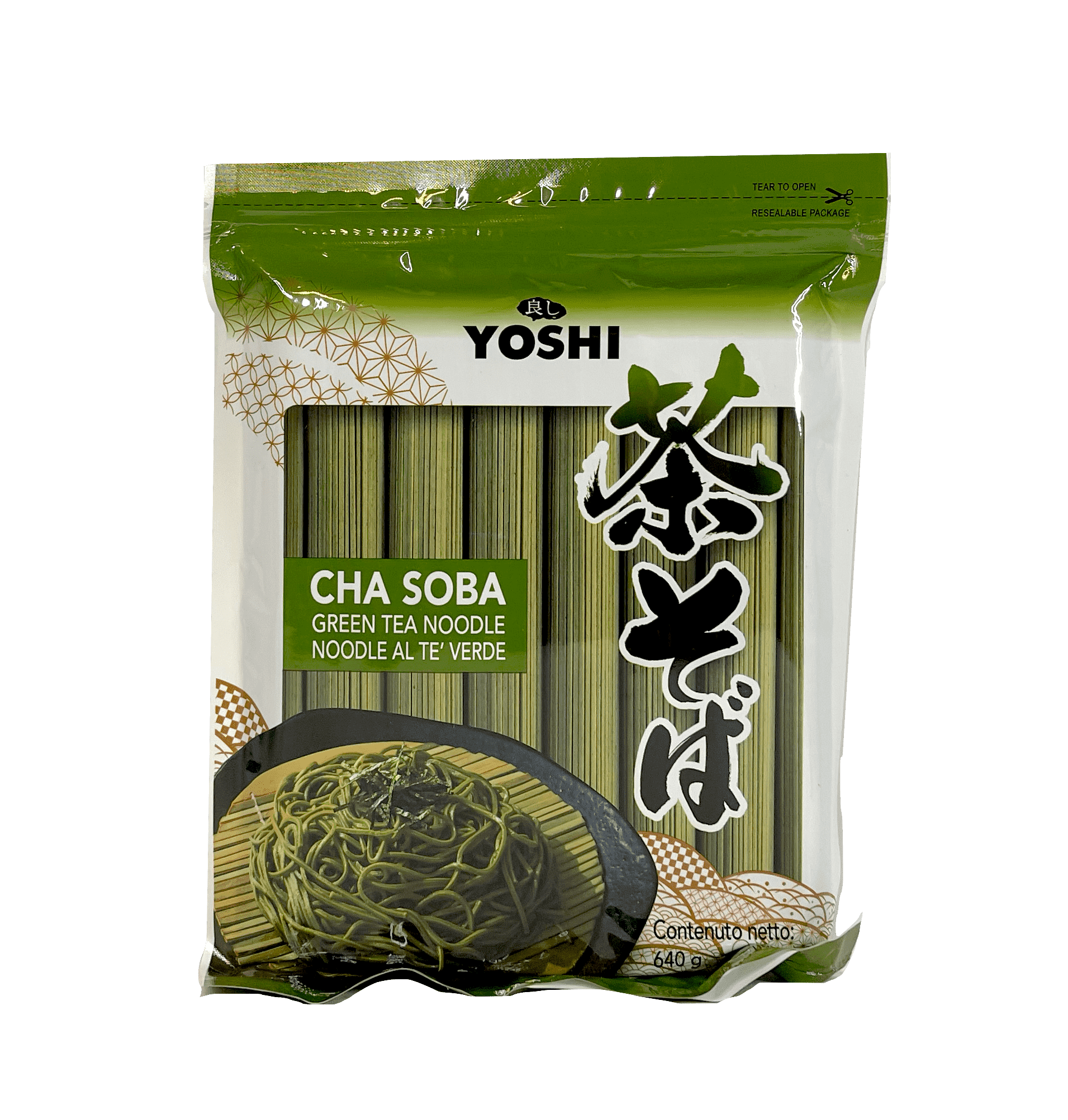 Green Tea Noodles (Cha Soba) 640g Yoshi Japan