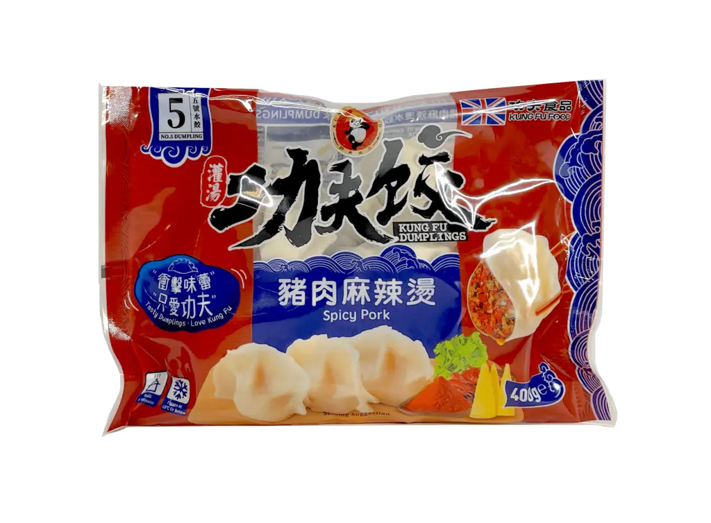Dumpling Pork/Sichuan Chili Frozen 400g Kung Fu UK