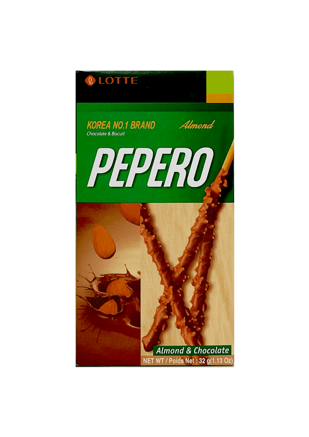 Cookies Pepero Almond / Chocolate 32g Lotte Korea