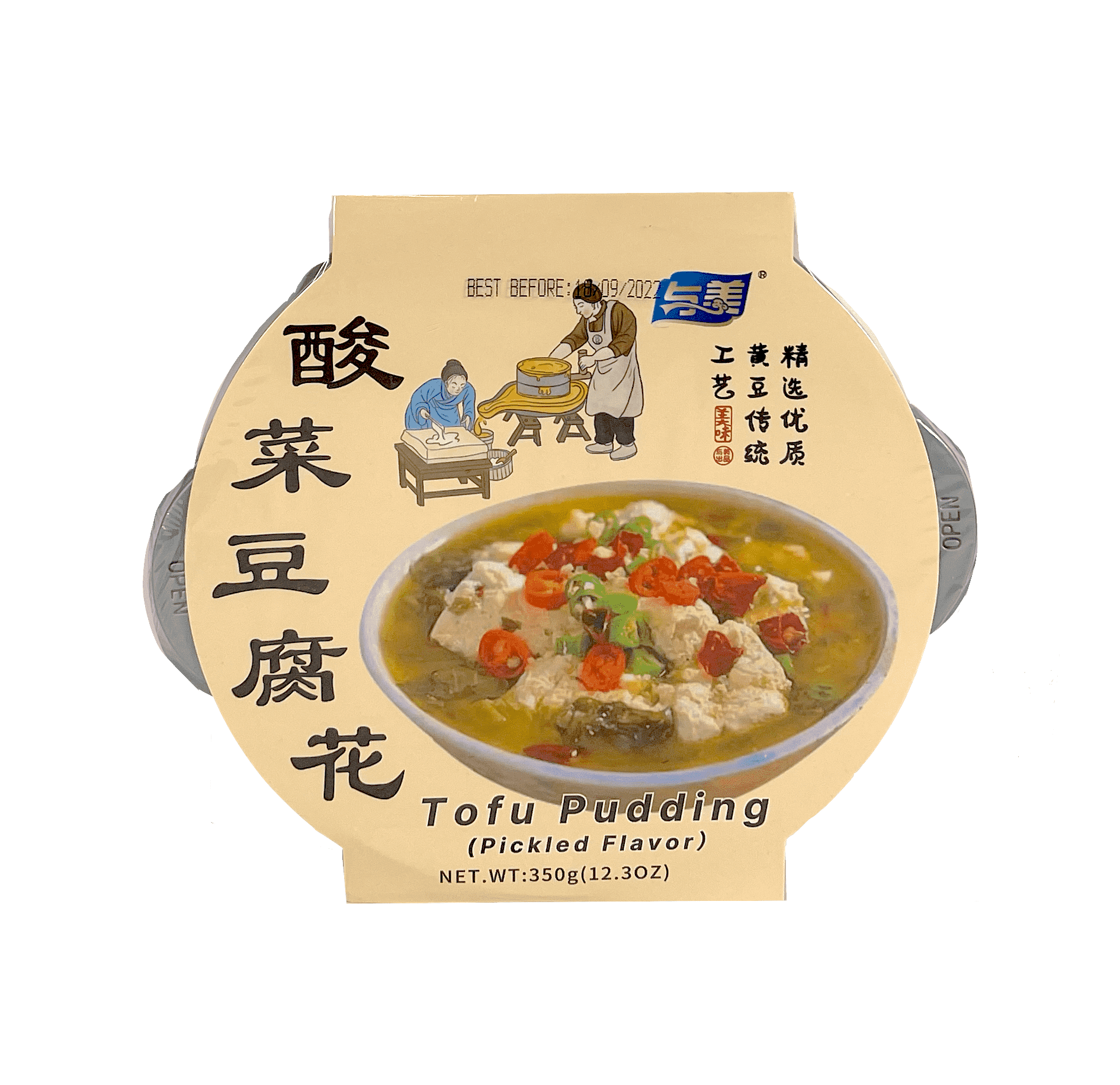 自热 酸菜豆腐花 350g 与美 中国