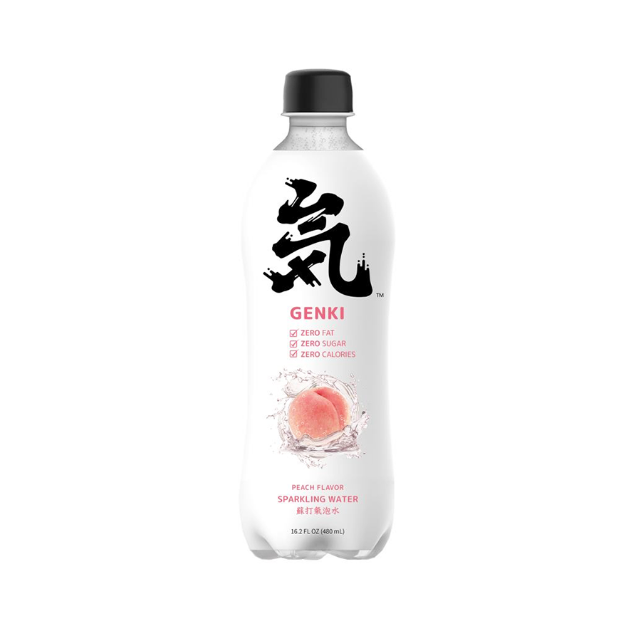 Carbonated Water With Peach Flavuor 480ml/bottle Yuan Qi Sen Lin China