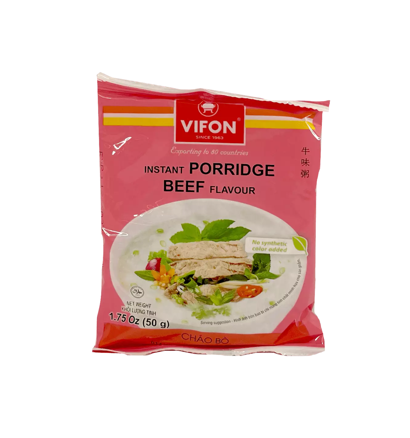 Instant Porridge Beef Flavour 50g Vifon Thailand
