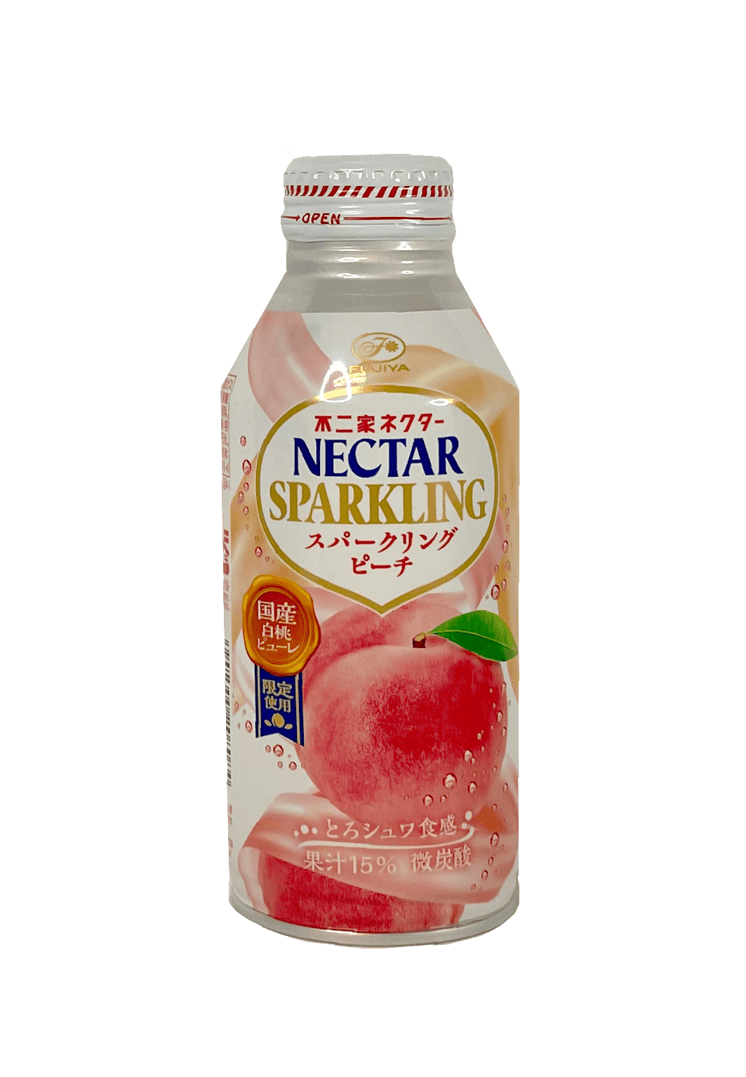 Sparkling Dryck Med Persika Smak 380ml Itouen Fujiya Japan