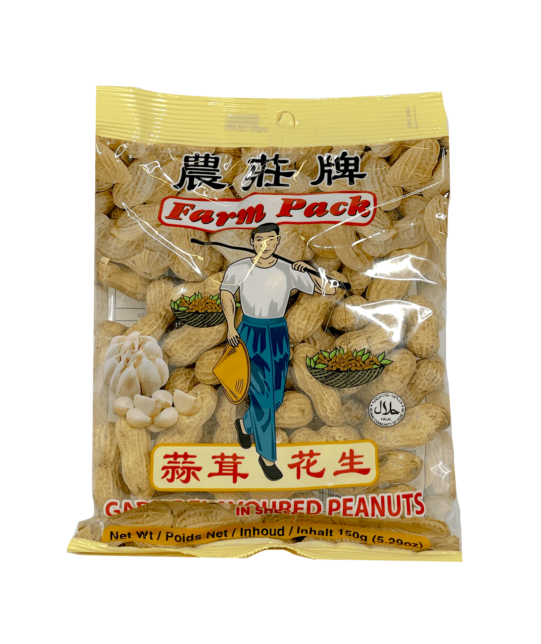 Roasted Peanuts With Garlic Flavor 150g Farm Pack China