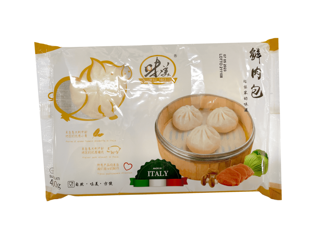 Ångade Bao Med Fläskfärs/Grönsaker Medium 400g Xiang Rou Bar Wei Mei