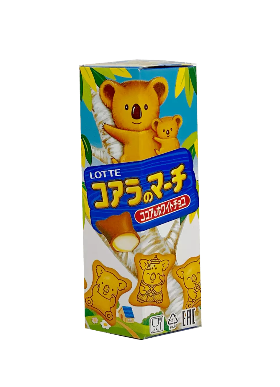 Best Before:2022.11.19 Cookies With White Chocolate Flavor 37g Koalas March Lotte China