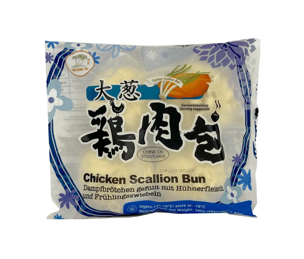 Ångade Bröd Med Kyckling/Salladslök Fyllning Fryst 85gx4st/Påse TCT Kina